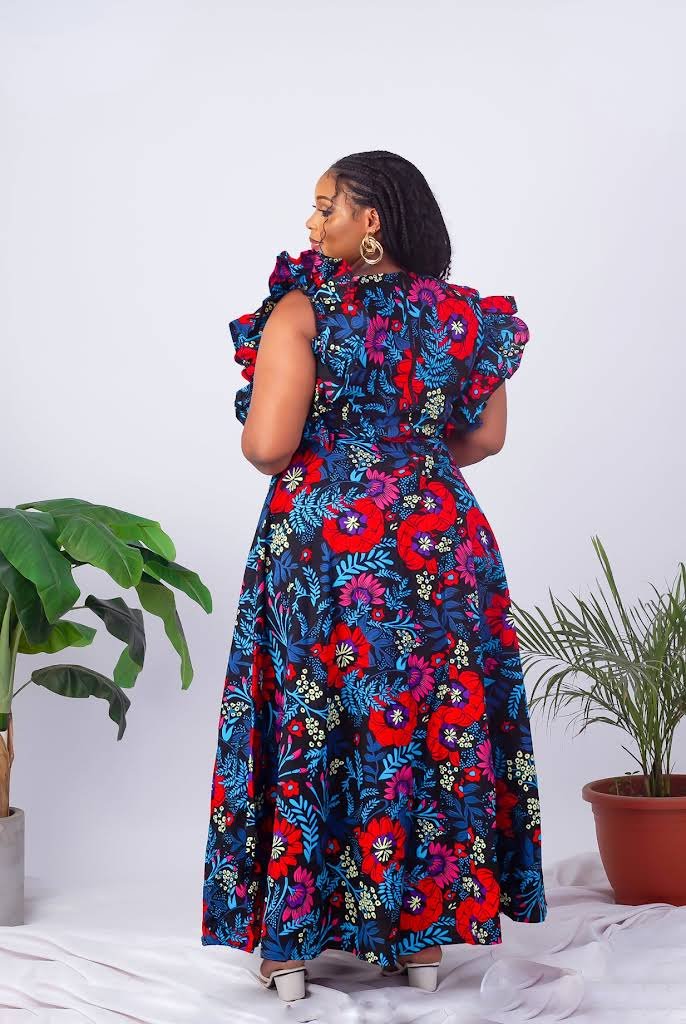 Ankara Print Maxi Dress