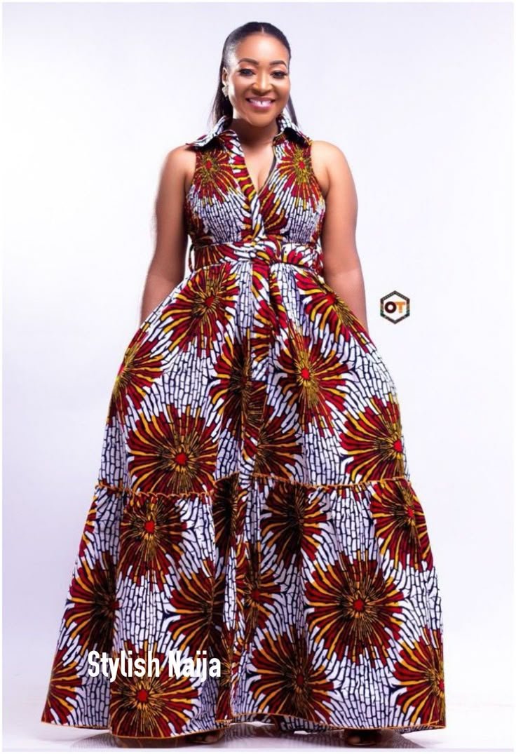 Ankara Print Maxi Dress